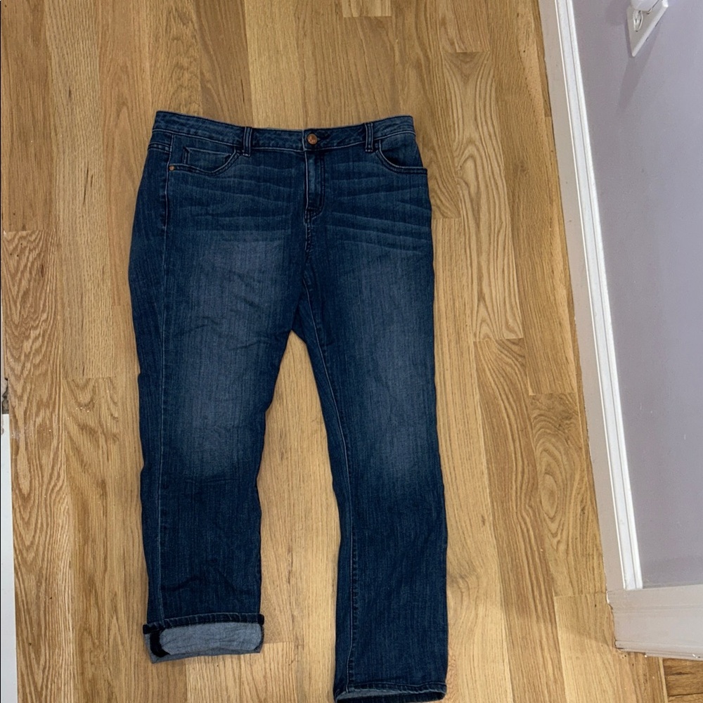 Simply Vera Vera Wang Dark Blue Ankle Jeans
